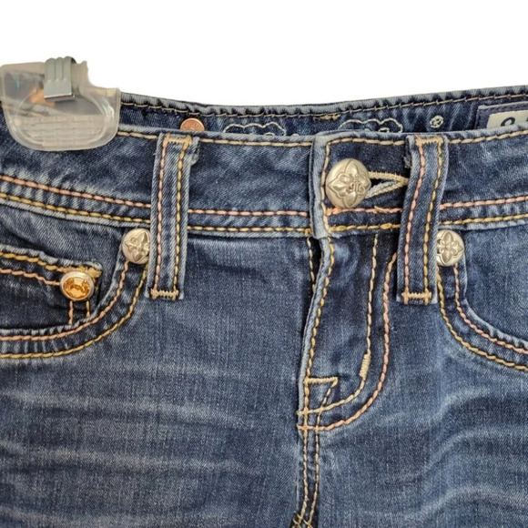 MISS ME💫Girl's Blue Skinny Jeans with Detail Stitching - Picture 12 of 12